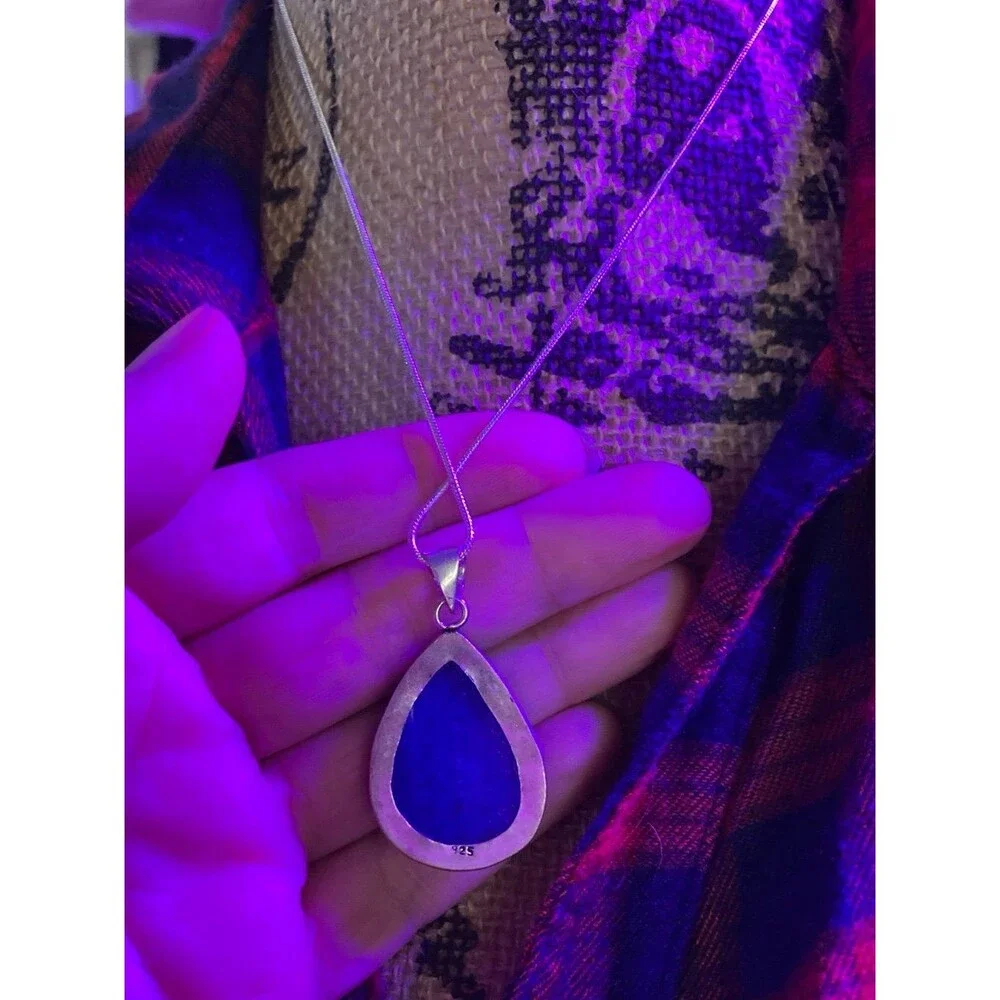 Rainbow Druzy Quartz Healing 925 silver Necklace womens jewelry juniors gift Gem
